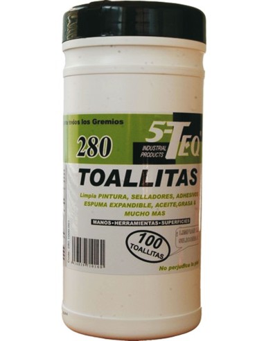 Toallitas limpiadoras multiusos 280 100u de 5-teq caja de 6