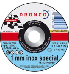 Disco dronco as60tinox 125x1,0x22,2 c.me de dronco caja de 25