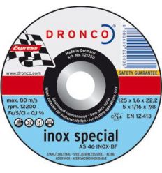 Disco dronco as46inox 115x1,6x22,2 c.met de dronco caja de 25