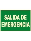 Señal fotoluminescente salida emergencia ev101 de jg señalizacion