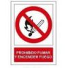 Señal prohibido fumar/encen.fuego sp853 de jg señalizacion