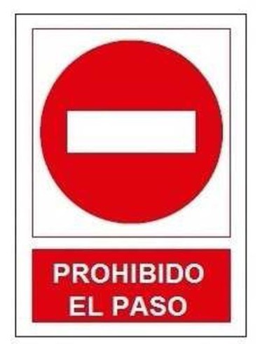 Señal prohibido paso sp868 de jg señalizacion