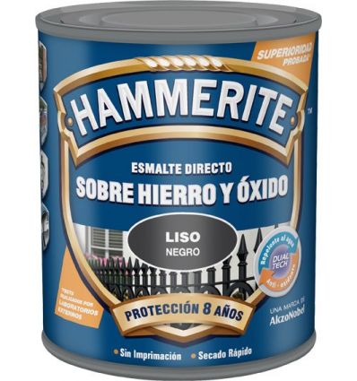 Hammerite metalico liso 750ml verd os de hammerite caja de 6