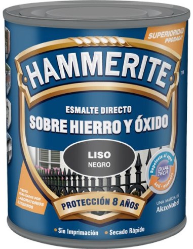 Hammerite metalico liso 750ml verd os de hammerite caja de 6