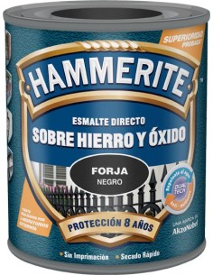 Hammerite metalico forja 750ml negro de hammerite caja de 6