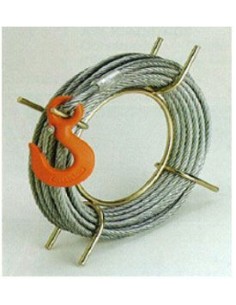 Cable 30m 8,3mm c/gancho y enrollador de alba