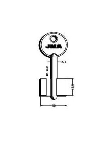 Llave jma gorja laton 16g de j.m.a caja de 10 unidades