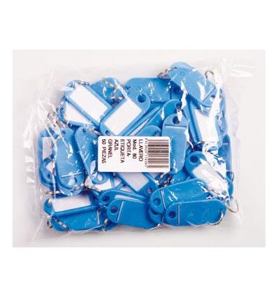 Llavero portaetiquetas 80 azul oscuro de amig caja de 50