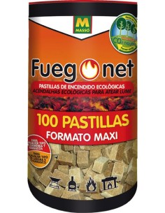 Pastillas ecologicas bote 231169-100pz de fuego net caja de 6