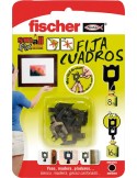 Fija cuadros negro 518168 blister de fischer caja de 20 unidades