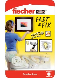 Colgador cuadros 534844 fast&fix 3pun bl de fischer caja de 10