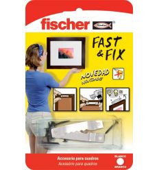 Colgador cuadros 534845 fast&fix rect.bl de fischer caja de 10
