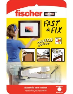 Colgador cuadros 534845 fast&fix rect.bl de fischer caja de 10