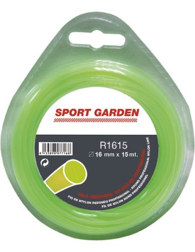 Hilo nylon redondo r1615-1,6mmx15m de sport garden