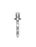 Remache aluminio/acero 5,0x80 standard-t k9,0 de gesipa caja de 100 unidades