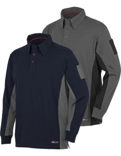 Polo stretch m/larga gris/ngr.8173 t-xxl de starter