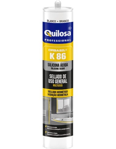 Silicona orbasil k-86 61705 gris de quilosa caja de 24 unidades