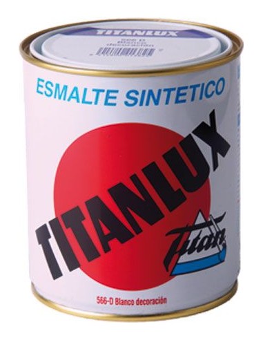 Pintura esmalte titanlux bco.ext.750ml de titan caja de 6