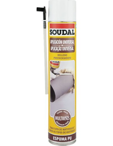 Espuma poliuret.750ml manual 115797 de soudal caja de 12