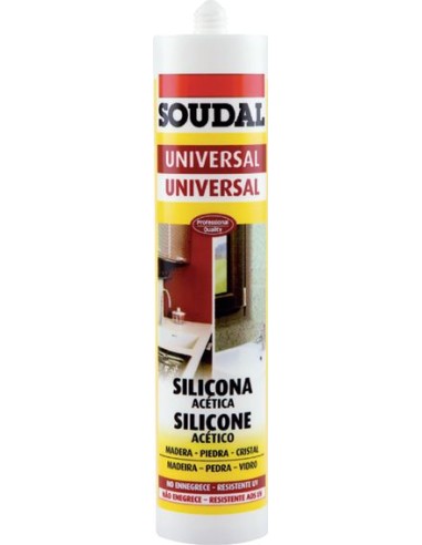 Silicona univer.acida 280ml-103183 tra de soudal caja de 12