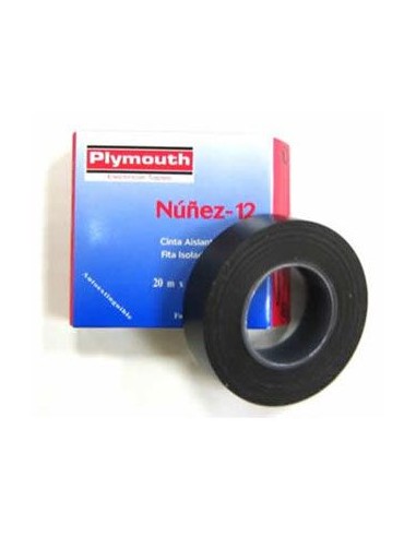 Cinta aislante pvc 5084-20mx19mm rojo de plymouth caja de 10