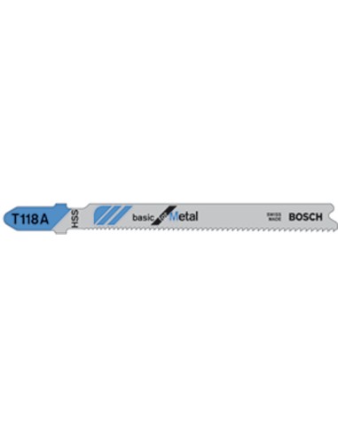 Hoja sier.calar t118a 1-3mm metal bl5pz de bosch construccion /