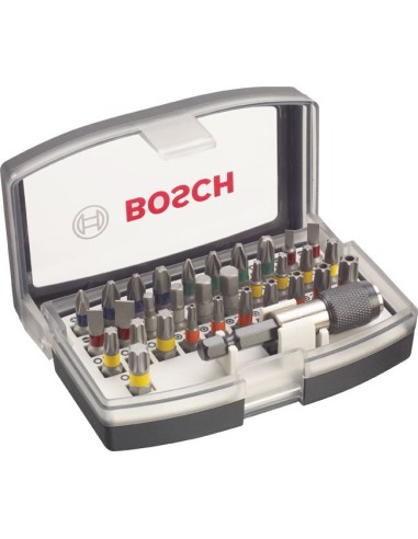 Set profesional atornillar 32 piezas de bosch construccion /