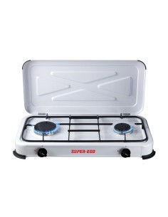 Cocina portatil gas seh024800 2 fuegos de super ego