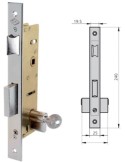 Cerradura embutir 1995-32/6 acero inoxidable de cvl