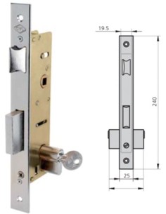 Cerradura embutir 1995-32/6 ai de cvl