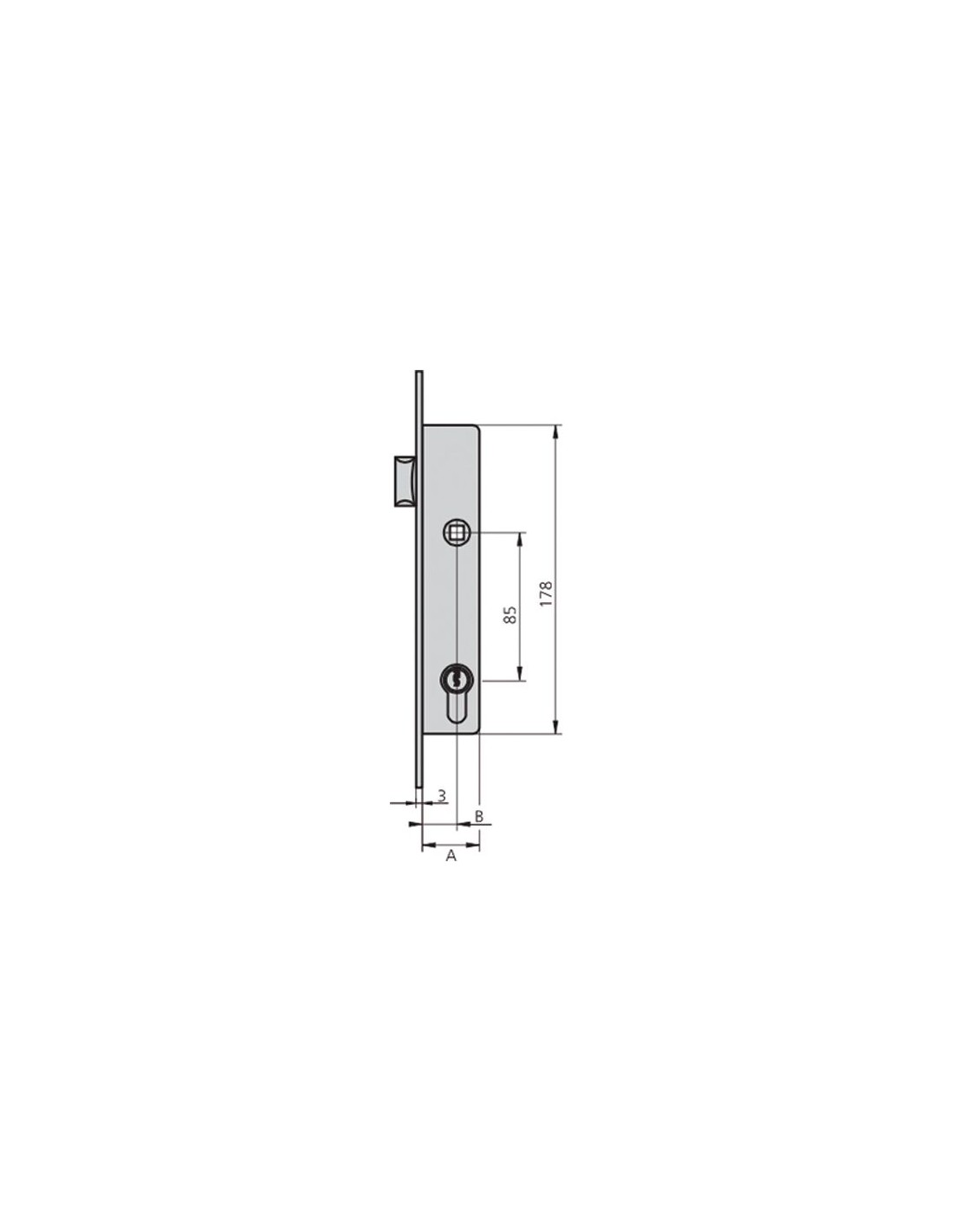 CERRADURA LINCE 5572/25 A.I. CON PALANCA