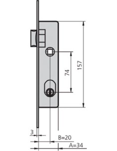 Cerradura embutir 1964t/6 ai de cvl