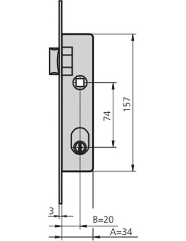 Cerradura embutir 1964t/6 ai de cvl