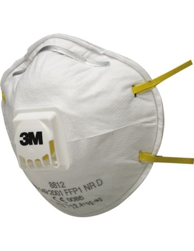 Mascarilla 8812 ffp1 moldeada c/valvula de 3m caja de 10