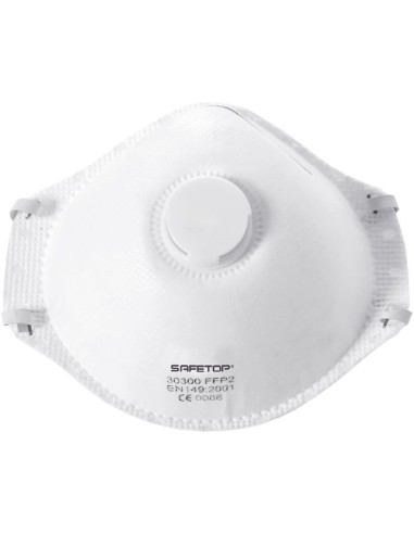 Mascarilla 30300 celulosa ffp2 3cap+valv de safetop caja de 12