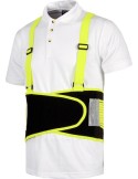 Faja con tirantes alta visibilidad wfa305 negro/amarillo talla-xl de workteam