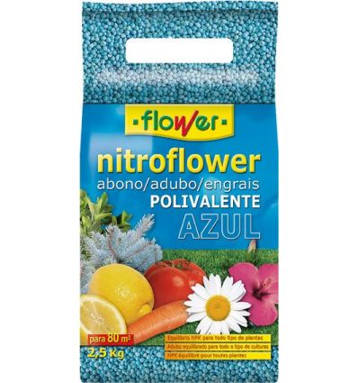Abono poli.nitroflower 10529 2,5kg azul de flower caja de 10