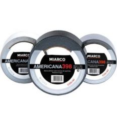 Cinta americana 398-50mmx10m plata de miarco caja de 6 unidades