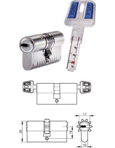 Cilindro seg.hs-k hskmod3030n 30x30 nm de yale