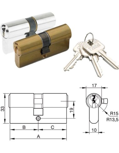 Cilindro yl5 y53030lt 30x30 de yale