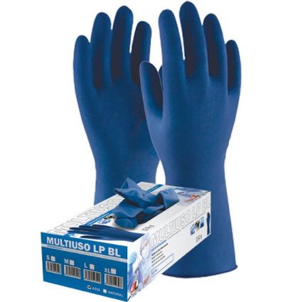 Guante latex desechable libre polvo blue 1300 tm c-50 de 3l