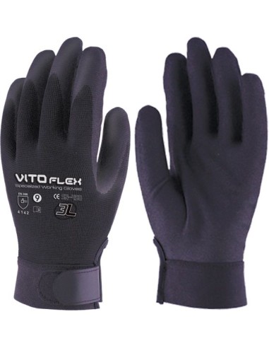 Guante nylon nitrilo vitoflex sn450 t08 de 3l caja de 12 unidades