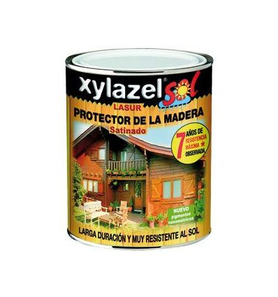 Xylazel lasur satinado 2140403 750ml castaño de xylazel caja de 6 unidades
