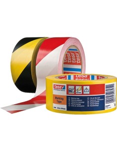 Cinta señalización 60760-33mx50mm roja de tesa-tape caja de 6 unidades