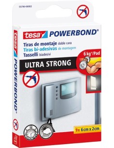 Cinta doble cara ultrastrong 55790-6x2cm 9pz de tesa-tape caja de 15 unidades