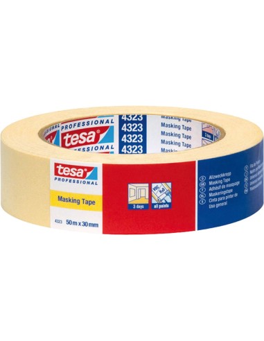 Cinta krepp 04323-50mx25mm de tesa-tape caja de 12 unidades