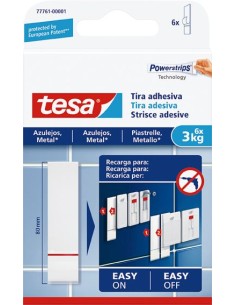 Tira adhesivo 77761 sms azulejos sujección 3,0kg de tesa-tape caja de 15 unidades