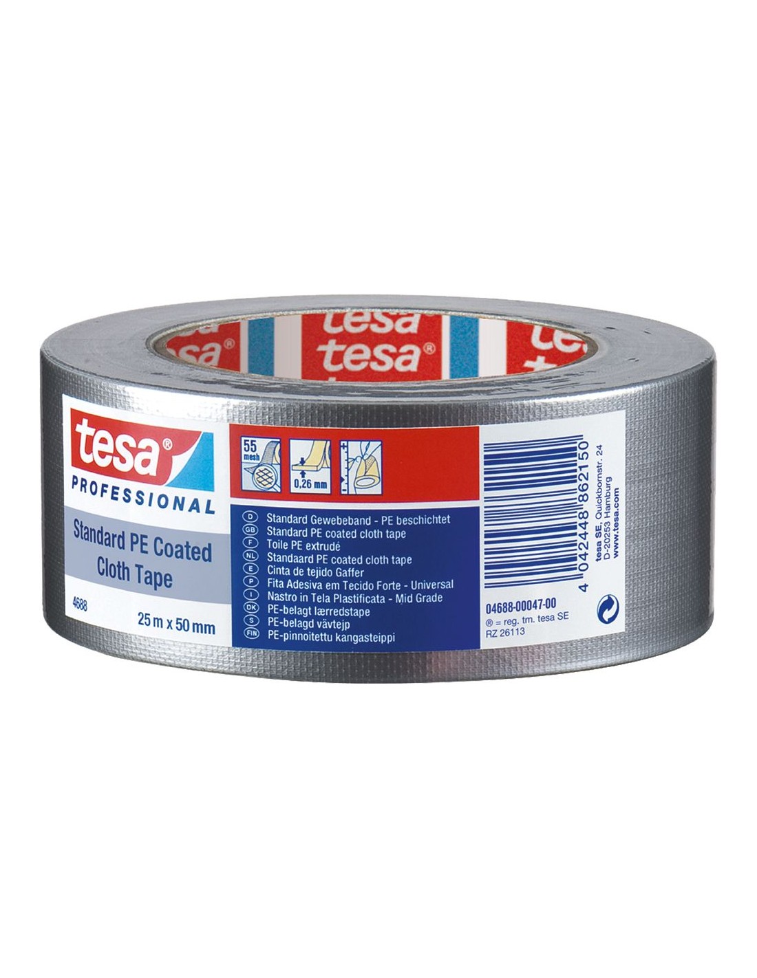 ▷ Cinta americana gaffer 04688-25mx50mm blanca de tesa-tape ®