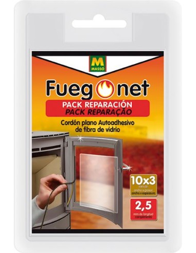 Cordón plano autoadhesivo 231331 10x3mm de fuego net