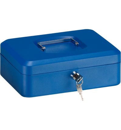 Caja caudal llave + bandeja 250x180x90 azul de arregui